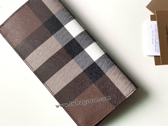 Burberry專門店新款男士西裝夾 巴寶莉Vintage格紋環保帆布長款錢夾 yxb1319